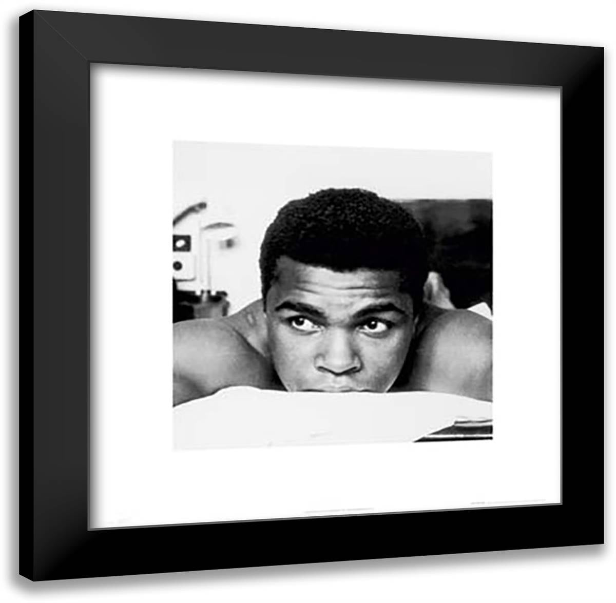 Muhammad Ali Massage 20x20 Black Modern Wood Framed Art Print Poster