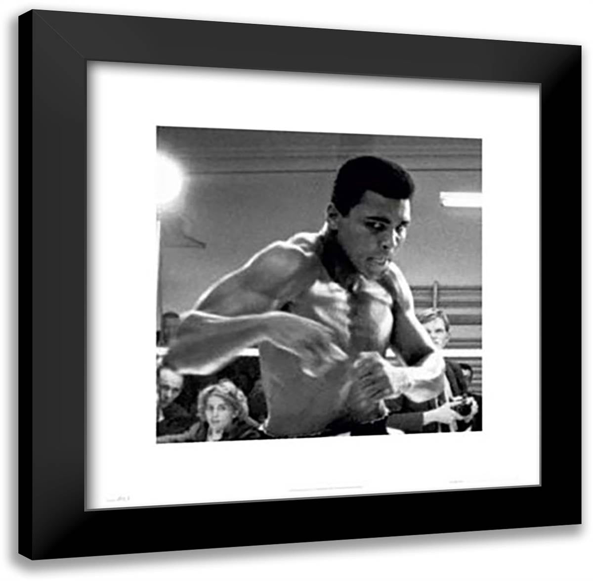 Muhammad Ali - Training 20x20 Black Modern Wood Framed Art Print Poster