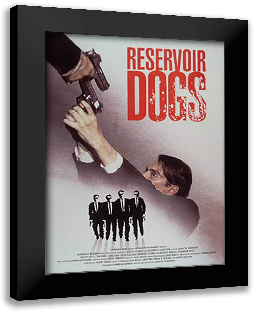 Reservoir Dogs Score 28x40 Black Modern Wood Framed Art Print Poster