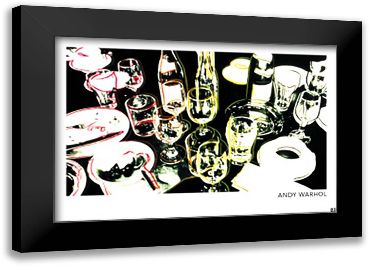 After the Party 40x28 Black Modern Wood Framed Art Print Poster by Warhol, Andy