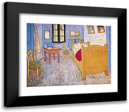 Room At Arles 32x26 Black Modern Wood Framed Art Print Poster by Van Gogh, Vincent