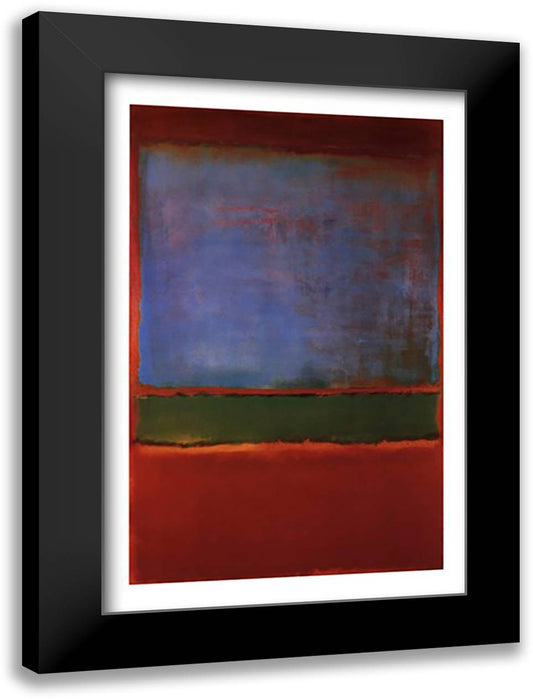 Violet Green and Red, 1951 28x40 Black Modern Wood Framed Art Print Poster by Rothko, Mark