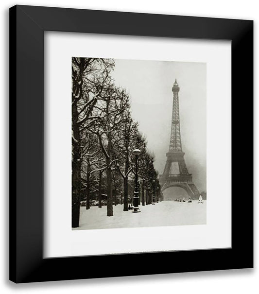 Eiffel Tower 20x24 Black Modern Wood Framed Art Print Poster