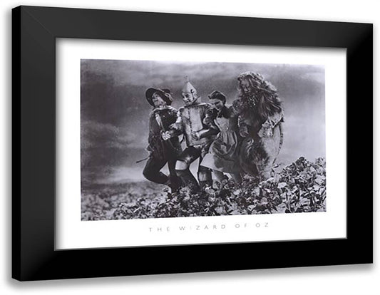 Wizard of Oz 35x28 Black Modern Wood Framed Art Print Poster