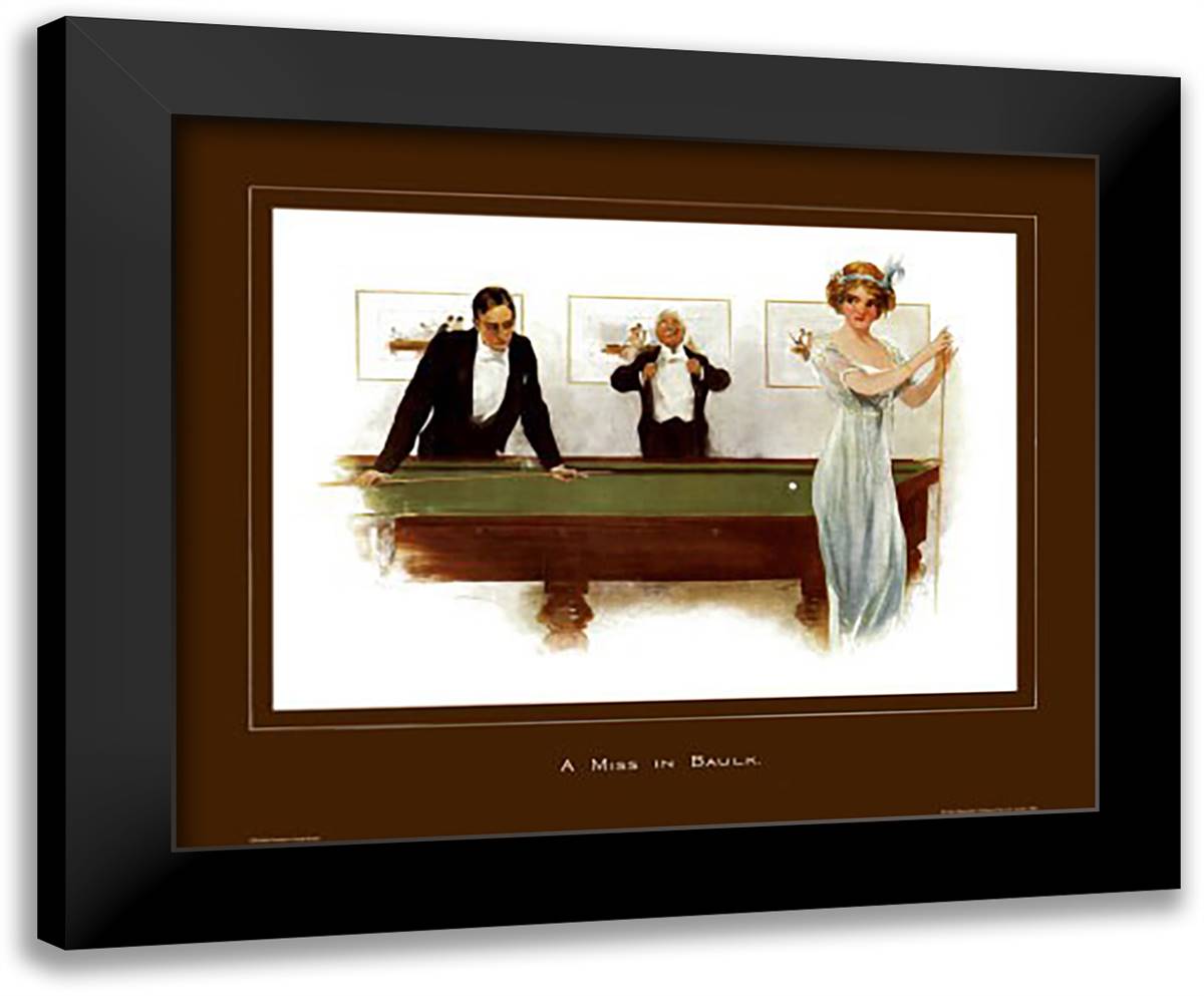 Miss in Baulk 24x20 Black Modern Wood Framed Art Print Poster by Hurst