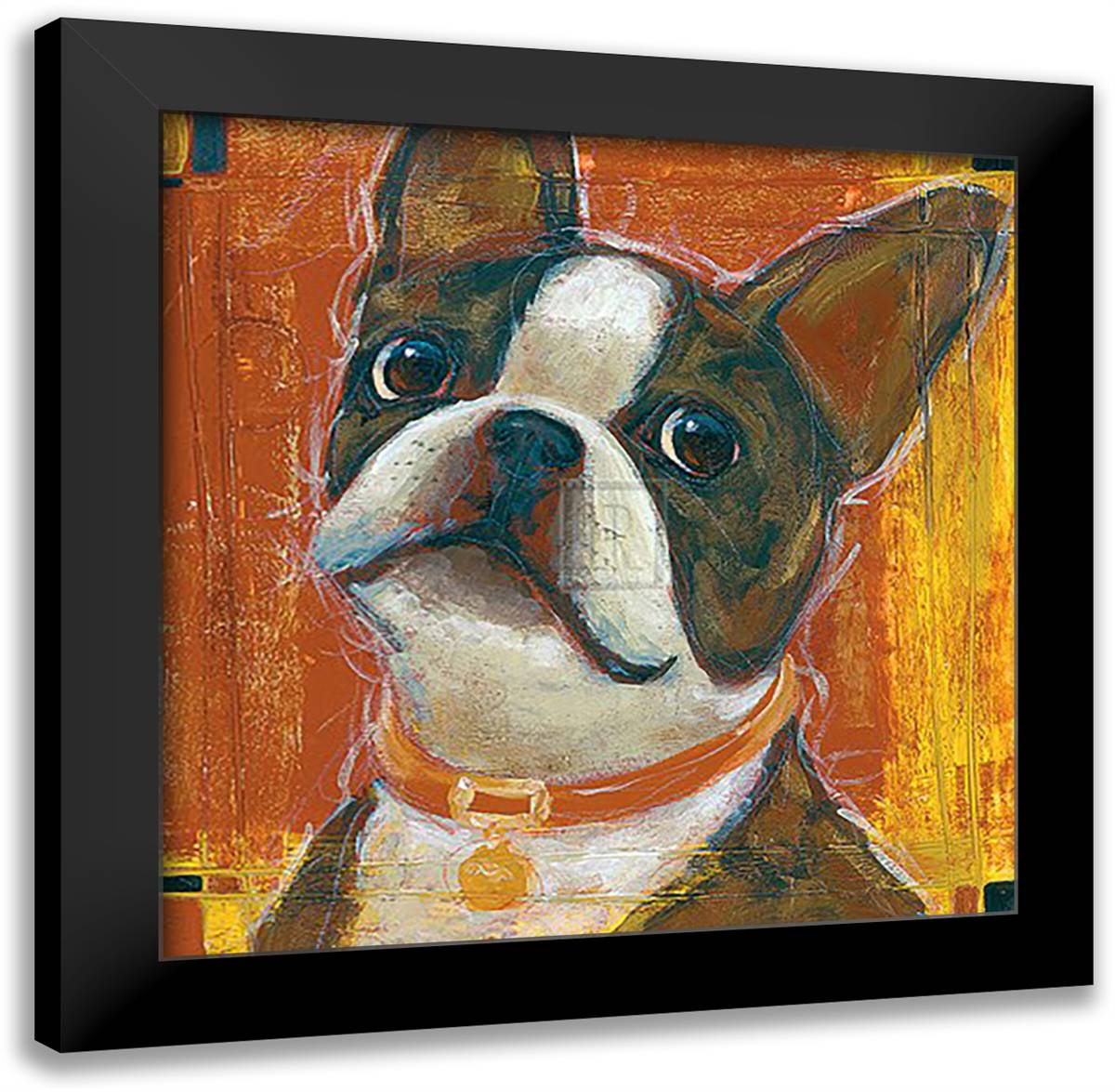 Yes! 16x16 Black Modern Wood Framed Art Print Poster by Dupre, Karen