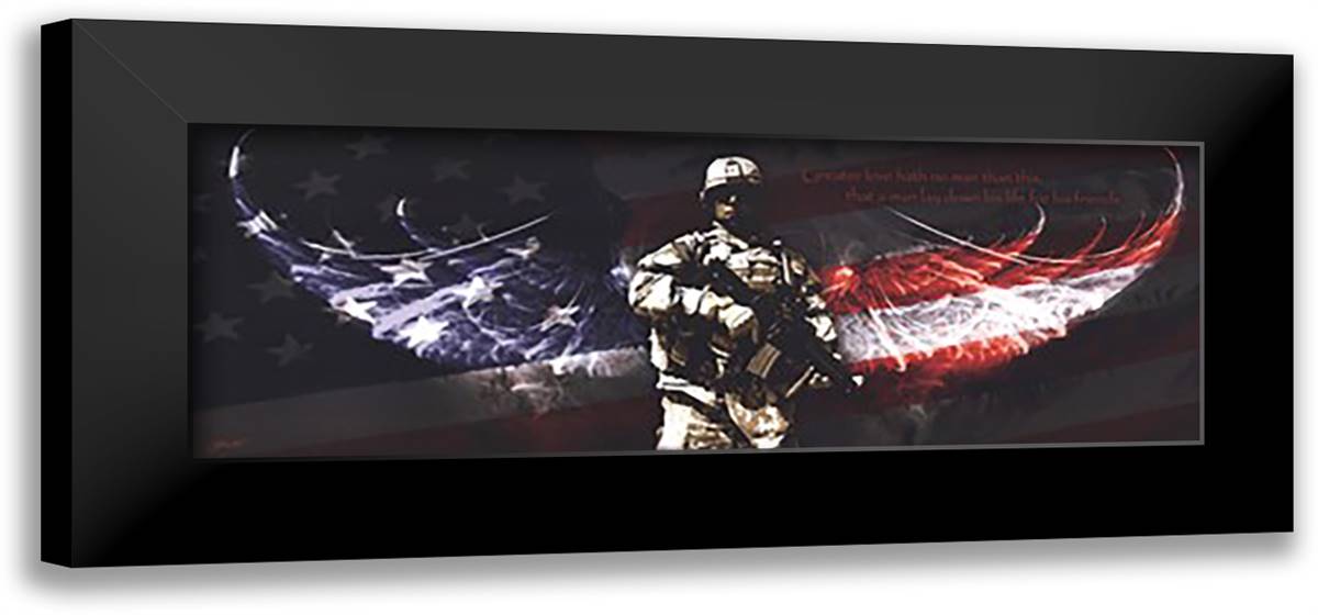 No Greater Love 40x16 Black Modern Wood Framed Art Print Poster by Bullard, Jason