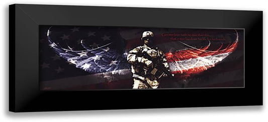 No Greater Love 22x10 Black Modern Wood Framed Art Print Poster by Bullard, Jason
