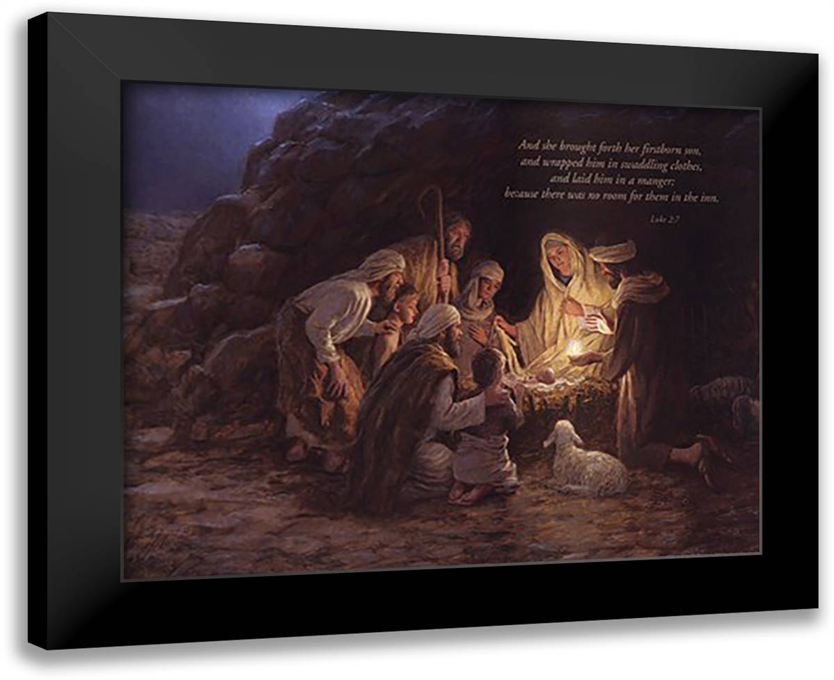 Nativity 14x12 Black Modern Wood Framed Art Print Poster by McNaughton, Jon