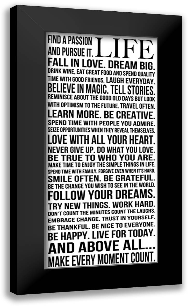 This is Your Life 12x22 Black Modern Wood Framed Art Print Poster by Carey, Louise