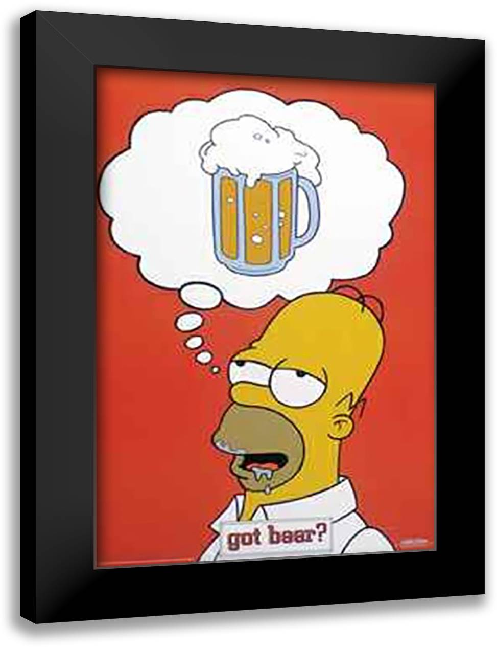 The Simpsons - Got Beer 28x40 Black Modern Wood Framed Art Print Poster