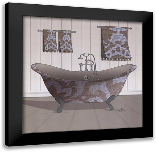 Damask Tub I 16x16 Black Modern Wood Framed Art Print Poster by Stimson, Diane