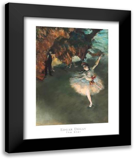 Star 28x36 Black Modern Wood Framed Art Print Poster by Degas, Edgar