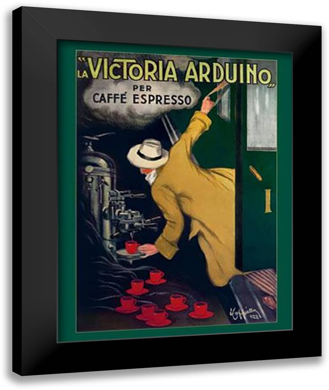 La Victoria Arduino 28x36 Black Modern Wood Framed Art Print Poster