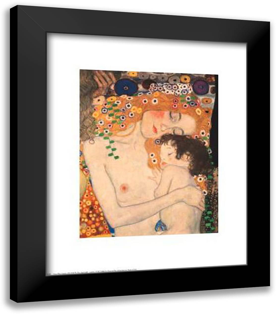 Three Ages (Detail) 20x24 Black Modern Wood Framed Art Print Poster by Klimt, Gustav