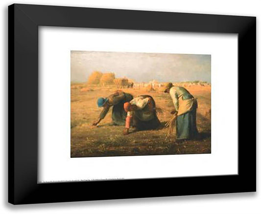 Gleaners 24x20 Black Modern Wood Framed Art Print Poster by Millet, Jean Francois