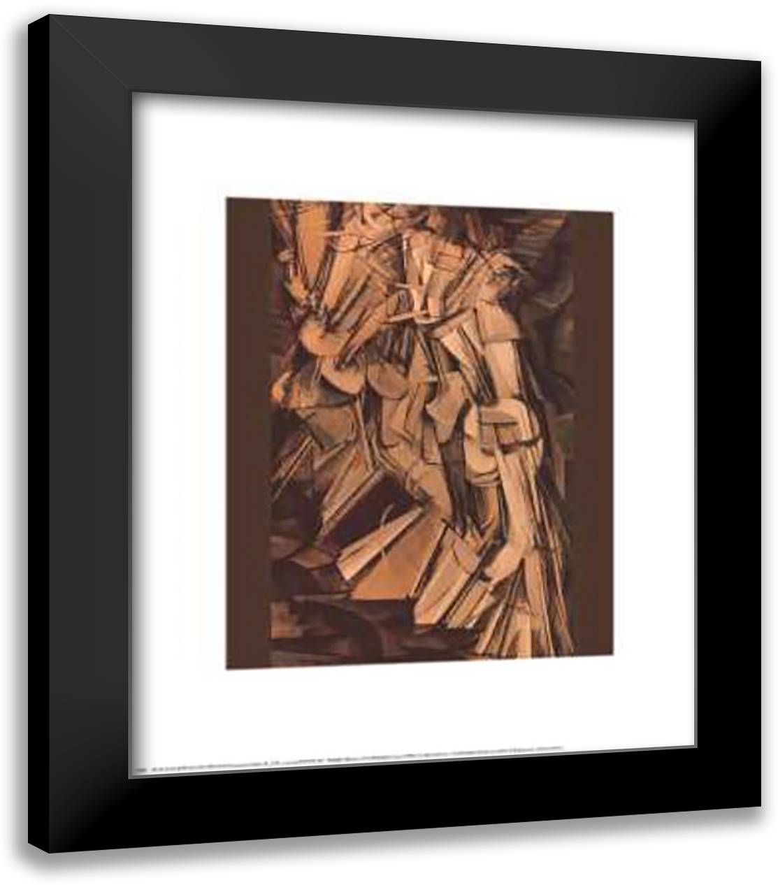 Nude Descending a Staircase #2 20x24 Black Modern Wood Framed Art Print Poster by Duchamp, Marcel