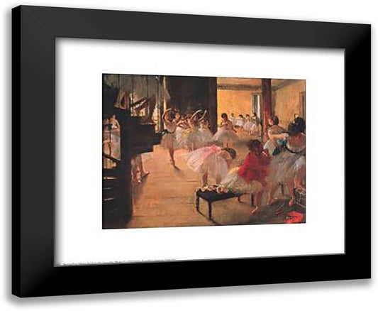 Ballet School 24x20 Black Modern Wood Framed Art Print Poster by Degas, Edgar