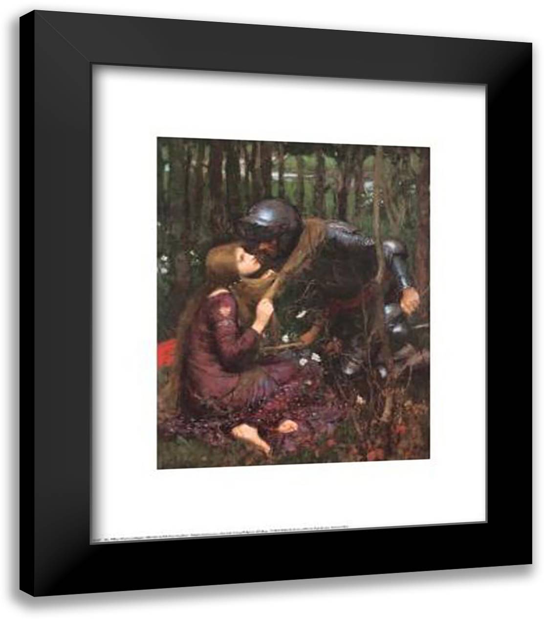La Belle Dame Sans Merci 20x24 Black Modern Wood Framed Art Print Poster by Waterhouse, John William
