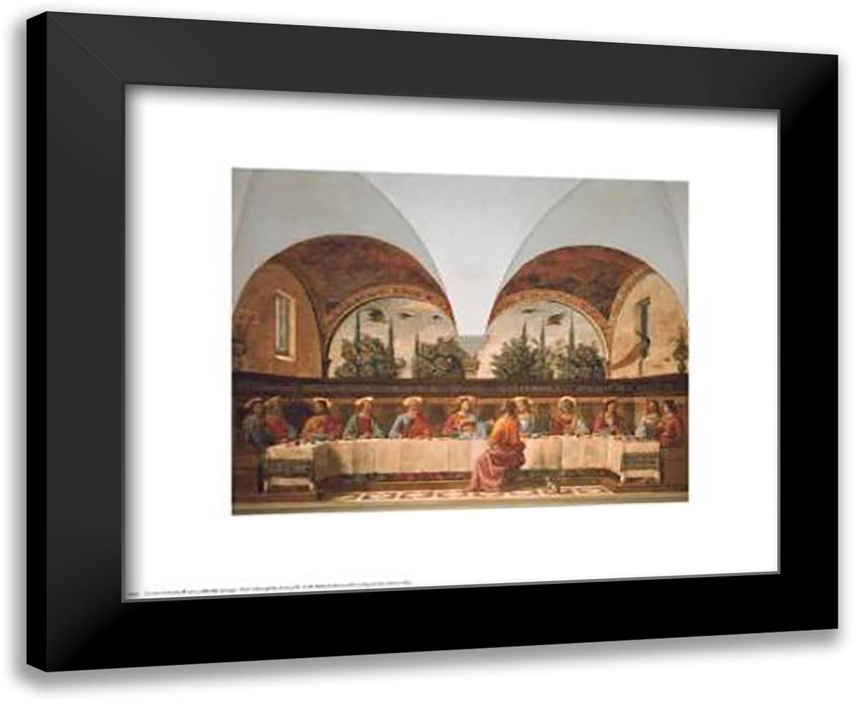 Last Supper 24x20 Black Modern Wood Framed Art Print Poster by Ghirlandaio, Domenico