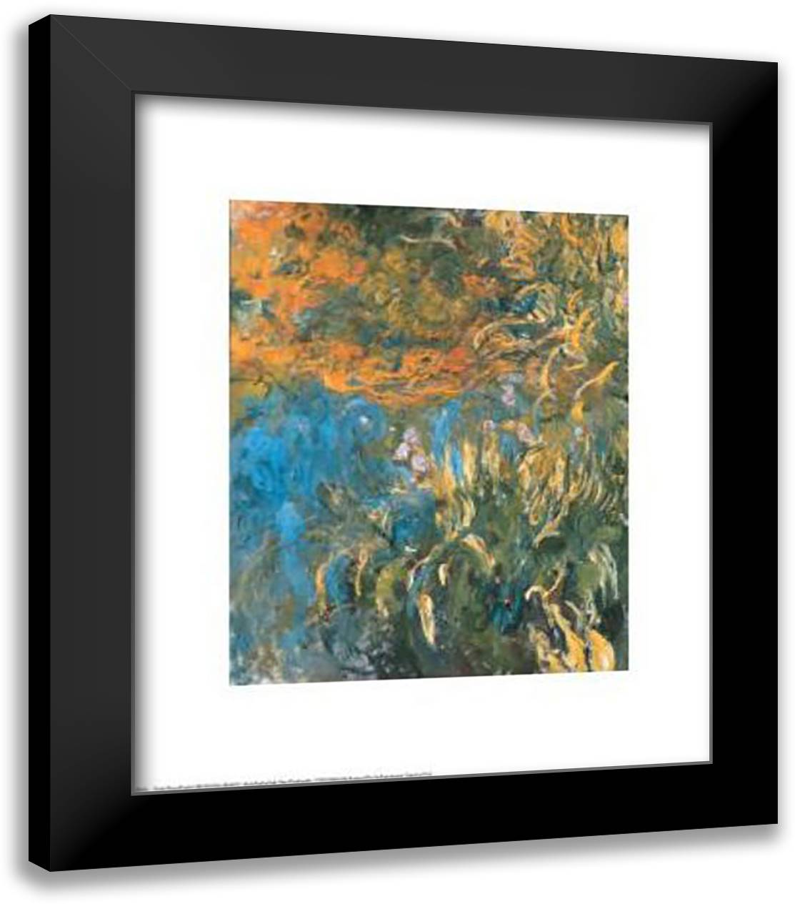 Iris, 1914-1917 20x24 Black Modern Wood Framed Art Print Poster by Monet, Claude