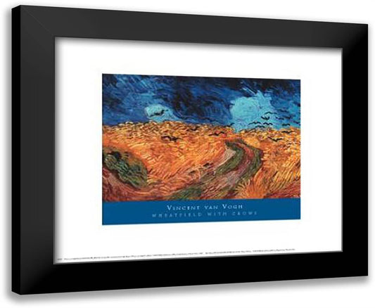 Wheatfield With Crows 24x20 Black Modern Wood Framed Art Print Poster by Van Gogh, Vincent