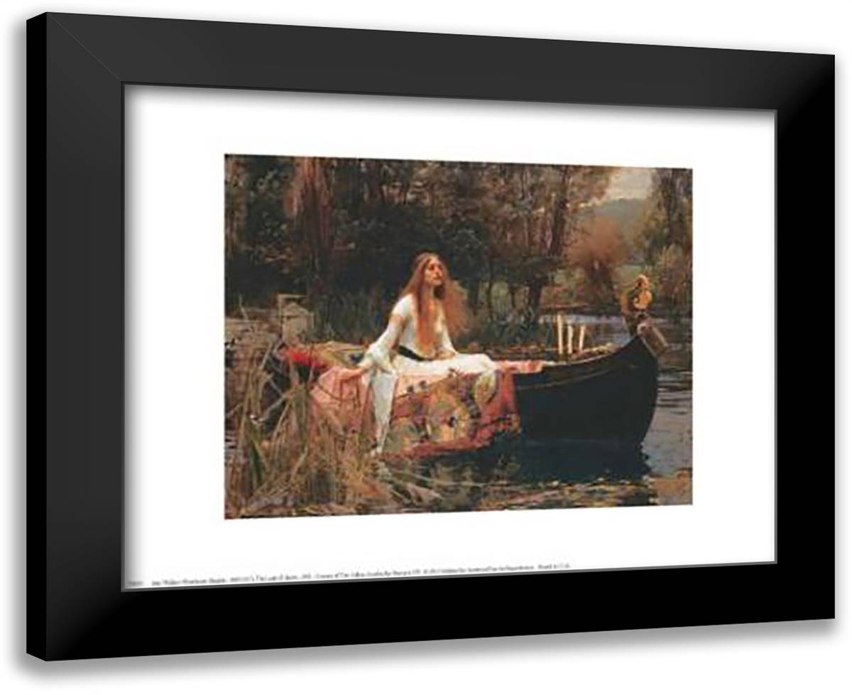 Lady Of Shalott 18x15 Black Modern Wood Framed Art Print Poster by Waterhouse, John William