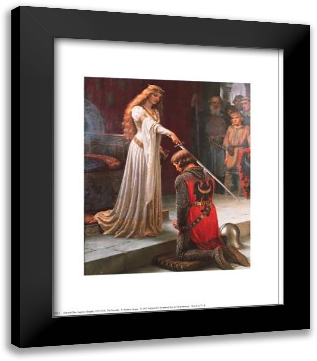 Accolade 15x18 Black Modern Wood Framed Art Print Poster by Leighton, Edmund Blair