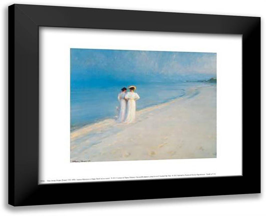 Summer Afternoon On Skagen Beach 18x15 Black Modern Wood Framed Art Print Poster by Kroyer, Peder Severin