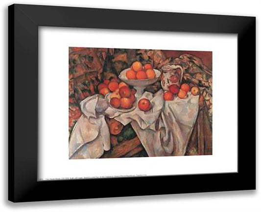 Apples And Oranges 18x15 Black Modern Wood Framed Art Print Poster by Cezanne, Paul