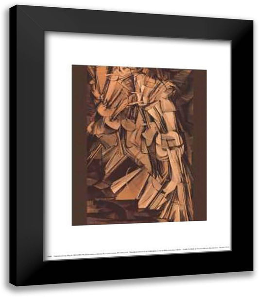 Nude Descending a Staircase #2 15x18 Black Modern Wood Framed Art Print Poster by Duchamp, Marcel