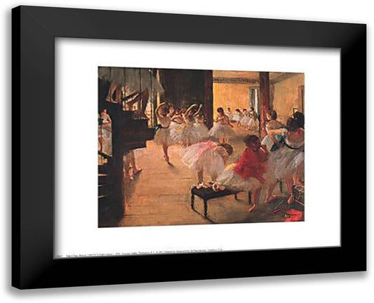 Ballet School 18x15 Black Modern Wood Framed Art Print Poster by Degas, Edgar