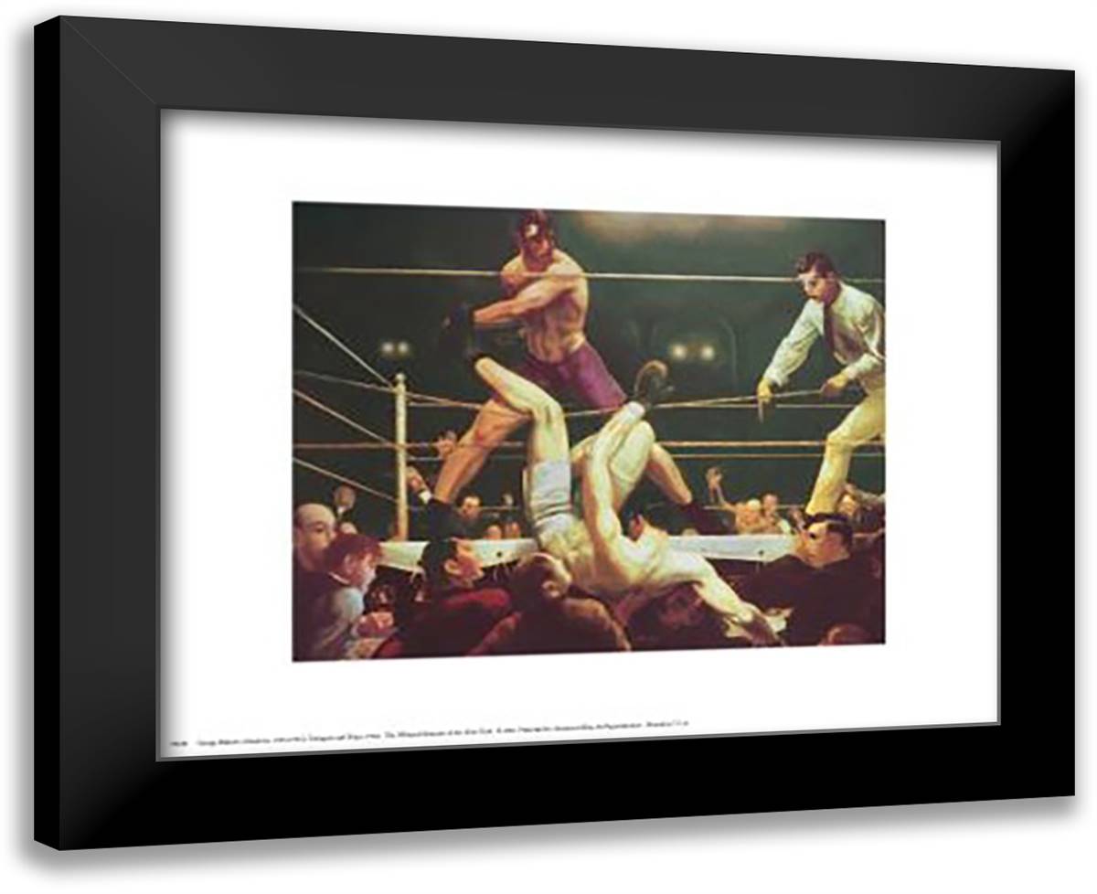 Dempsey And Firpo 18x15 Black Modern Wood Framed Art Print Poster by Bellows, George Wesley