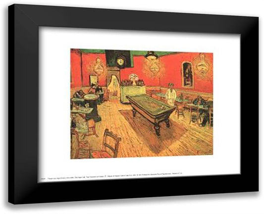 The Night Cafe in the Place Lamartine in Arles, c.1888 18x15 Black Modern Wood Framed Art Print Poster by Van Gogh, Vincent