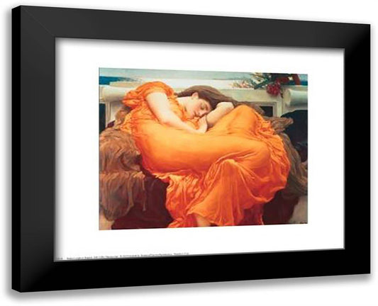 Flaming June 18x15 Black Modern Wood Framed Art Print Poster by Leighton, Frederic
