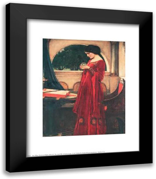Crystal Ball 15x18 Black Modern Wood Framed Art Print Poster by Waterhouse, John William