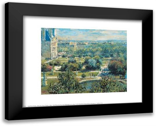 View Of The Tuileries Gardens 18x15 Black Modern Wood Framed Art Print Poster by Monet, Claude
