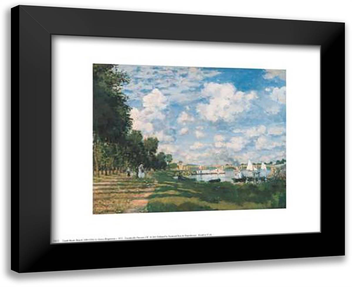 Le Bassin D'argenteuil 18x15 Black Modern Wood Framed Art Print Poster by Monet, Claude