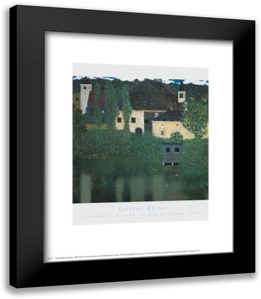 Unterach Manor On The Attersee Lake, Aus 15x18 Black Modern Wood Framed Art Print Poster by Klimt, Gustav