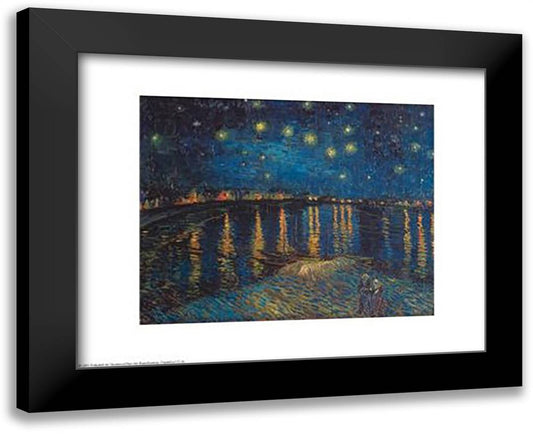 Starlight Over The Rhone 18x15 Black Modern Wood Framed Art Print Poster by Van Gogh, Vincent