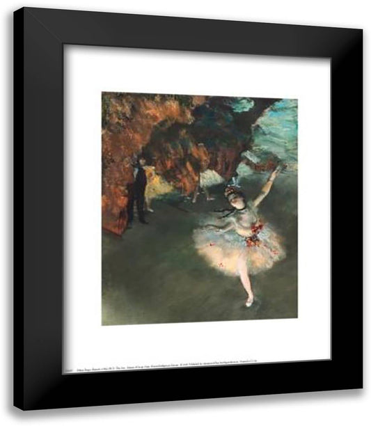Star 15x18 Black Modern Wood Framed Art Print Poster by Degas, Edgar