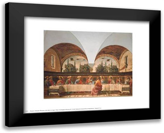 Last Supper 18x15 Black Modern Wood Framed Art Print Poster by Ghirlandaio, Domenico