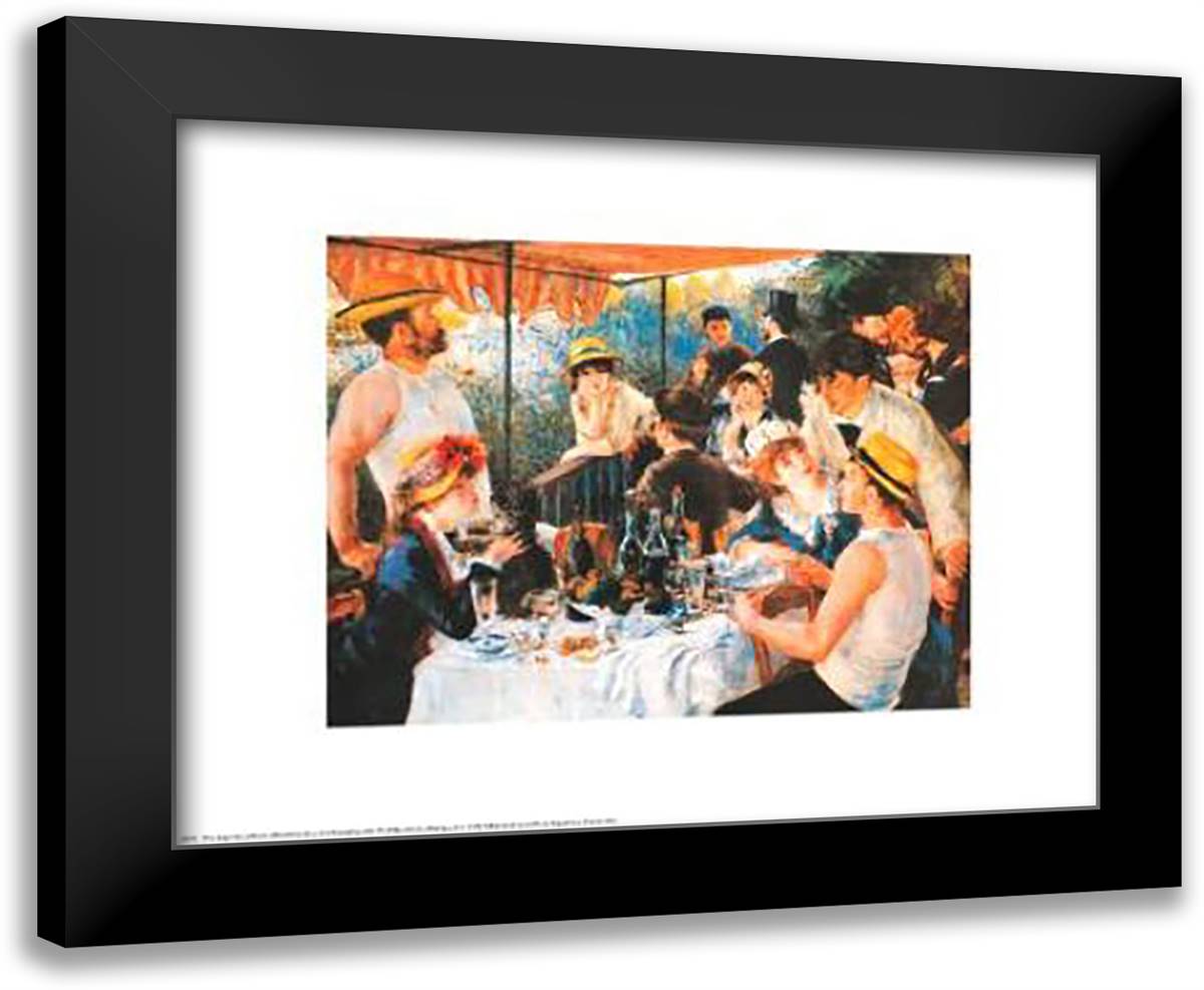 Luncheon Of The Boating Party 18x15 Black Modern Wood Framed Art Print Poster by Renoir, Pierre-Auguste