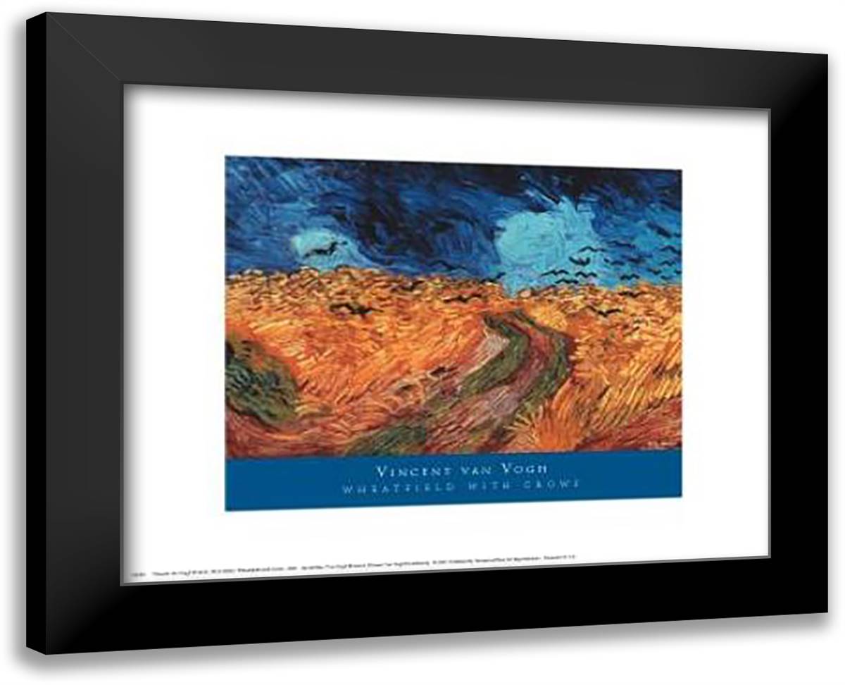 Wheatfield With Crows 18x15 Black Modern Wood Framed Art Print Poster by Van Gogh, Vincent