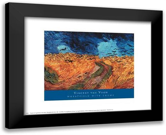 Wheatfield With Crows 18x15 Black Modern Wood Framed Art Print Poster by Van Gogh, Vincent