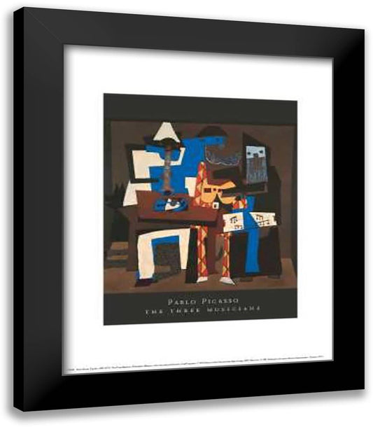 Three Musicians 15x18 Black Modern Wood Framed Art Print Poster by Picasso, Pablo