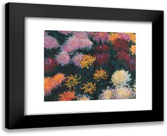 Chrysanthemums 18x15 Black Modern Wood Framed Art Print Poster by Monet, Claude