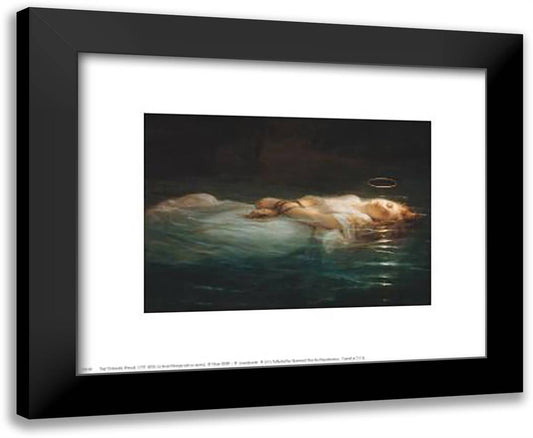 La Jeune Martyre 14x12 Black Modern Wood Framed Art Print Poster by Klee, Paul