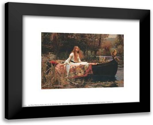 Lady Of Shalott 14x12 Black Modern Wood Framed Art Print Poster by Waterhouse, John William