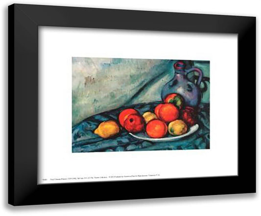 Still Life 14x12 Black Modern Wood Framed Art Print Poster by Cezanne, Paul